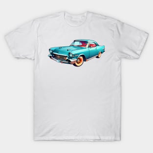 Colored Classic Car Design in Vibrant Vector Style T-Shirt